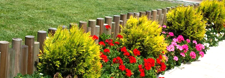 rollborder ogrodowy drewniany